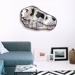 T-Rex skull wall mirror