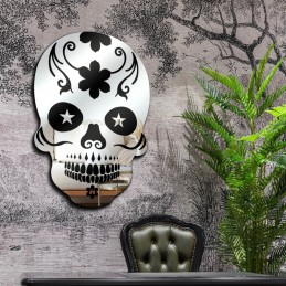 wandspiegel calavera totenkopf