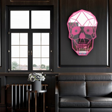 wall mirror - shaped glass - skull 2020