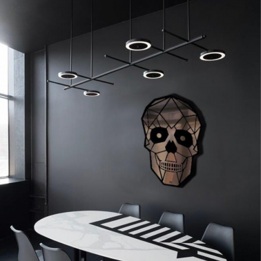 wall mirror - shaped glass - skull 2020