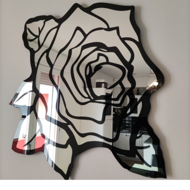 rose wall mirror - old school tattoo -