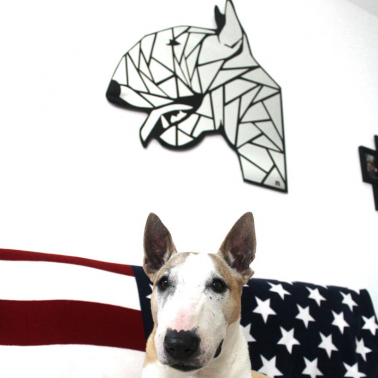 Bull Terrier wall mirror - animal mirrors - dog mirror