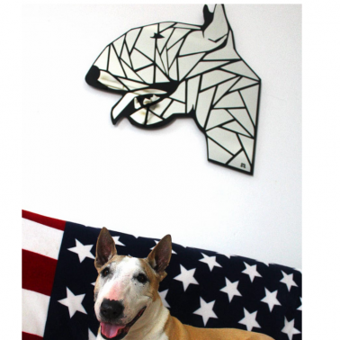 Bull Terrier wall mirror - animal mirrors - dog mirror