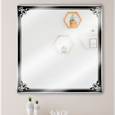 Nube square wall mirror, classic and elegant decor