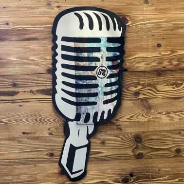 wall mirror - shaped like a microphone