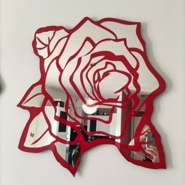 rose wall mirror - old school tattoo -