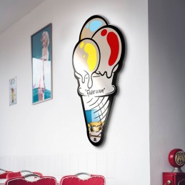 Ice-cream shaped mirror - customisable text -