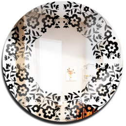 Round, fresh and innovative furnishing mirror.