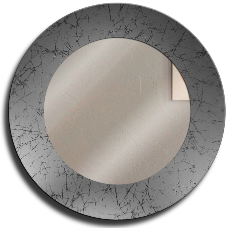 Wall mirror Rotondo - gold finish - backlit mirror - details in Madras ICE