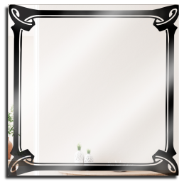 square wall mirror, with decorative frame, Sentinel