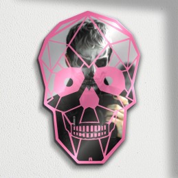 wall mirror - shaped glass - skull 2020