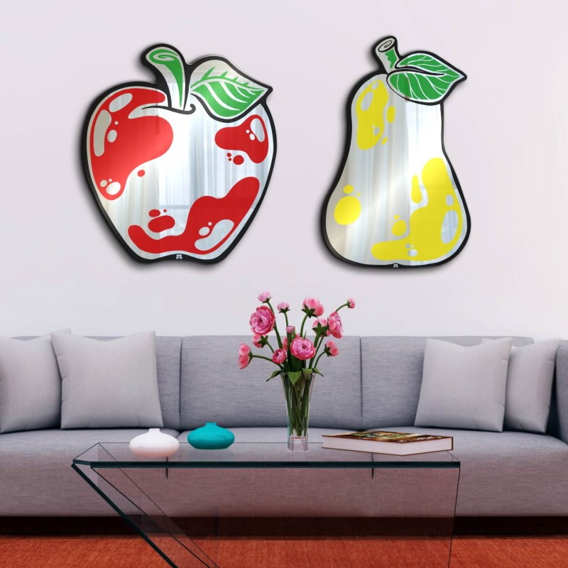 Apple shaped wall mirror | Flickerglass