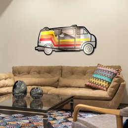 Wall mirror - american van - cut glass - car and motor mirrors