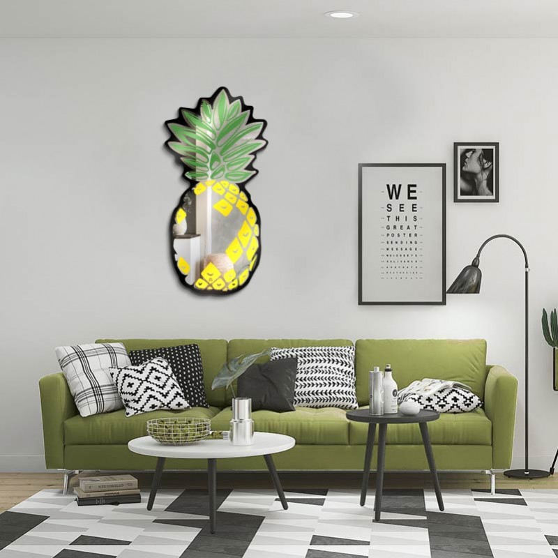 Pineapple-shaped wall mirror - shaped mirror - wall art - Italian craft mirror